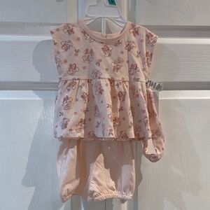 Disney Baby Minnie Mouse Infant Girls 3 Piece Outfit Size 3-6 Months